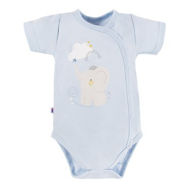 Mellow Ewa Klucze Rozpinane body z krótkim rękawem - niebieski