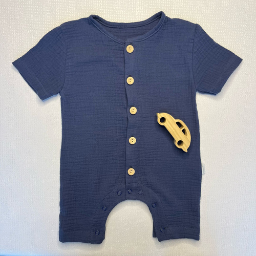 RA55205 Mamatti Rampers muślinowy - granatowy