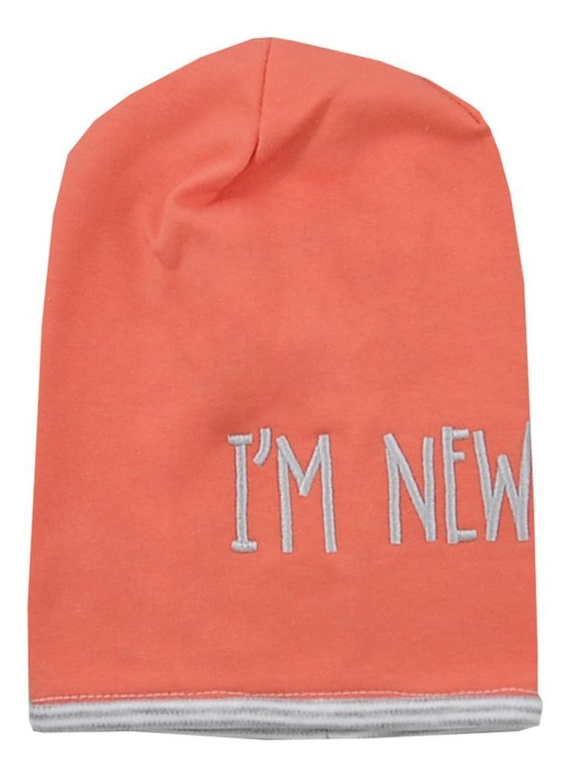 Czapka bawełniana "Im New" Koala -koralowy