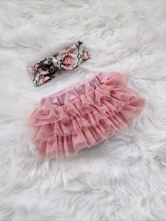 Bloomers Bambarillo ze spódniczką tiulową przydymiony róż