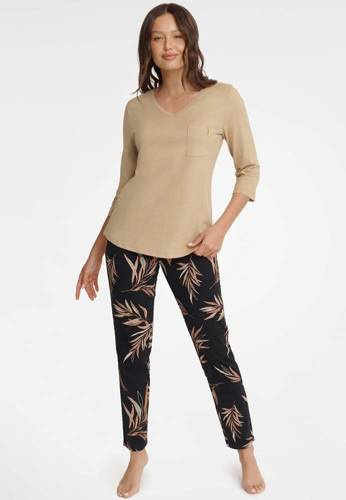 40928 Garden  Piżama Damska Henderson -beżowy