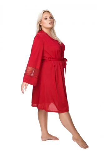 86375 Paula Szlafrok peniuar Mewa burgundowy