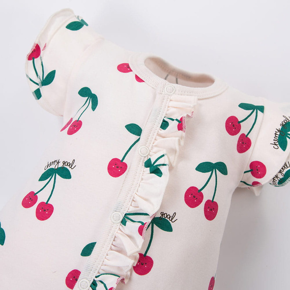 Strawberry & Love Eevi Rampers niemowlęcy - koral
