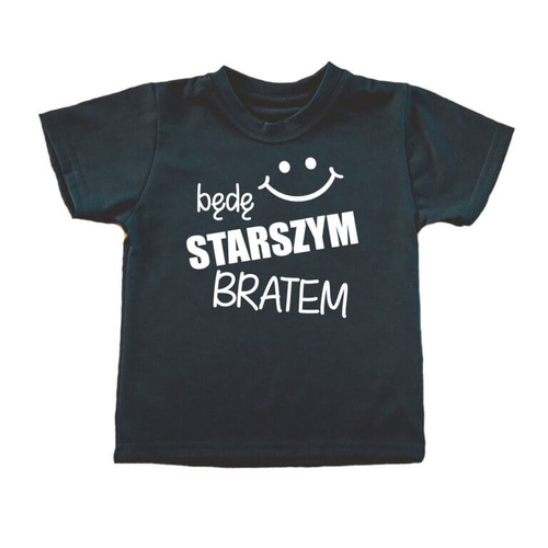  "Będę STARSZYM bratem v2"  Moocha Koszulka dziecięca czarny