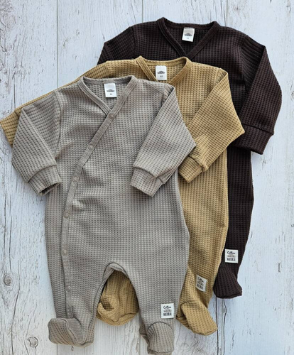 "Natural Waffel" Makoma Pajacyk niemowlęcy white