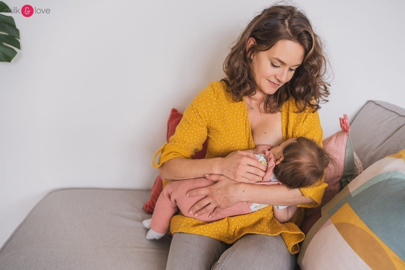 Mother Nature Milk&Love Tunika do karmienia musztardowa