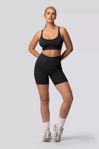 Spaio PUSH-UP PRO spodenki modelujące bezszwowe fitness szorty black