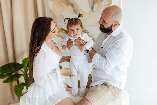  "Natural Waffel" Makoma Body dzidziuś z długim rękawem white