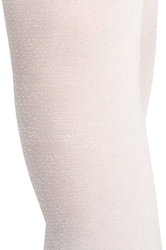 RM010 Viki Rajstopy dziewczęce brokat Noviti- biały