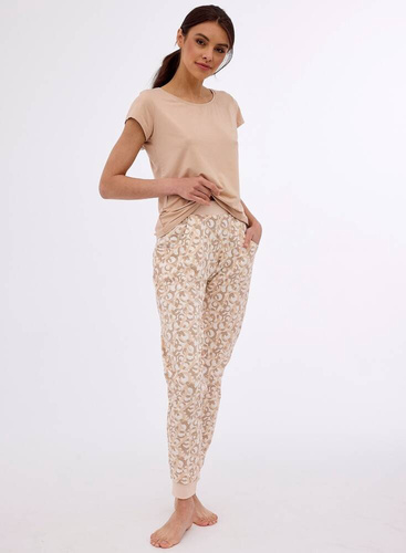 355/411Elen Piżama trzyczęściowa damska Cornette beżowy