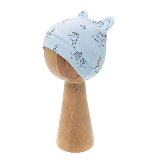 4800 11 Komplet wyprawkowy 4-częściowy nadruk "Animals" Nicol - niebieski