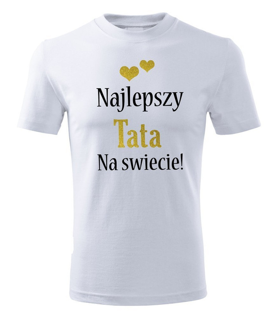"Najlepszy tata na świecie" Moocha koszulka męska biały