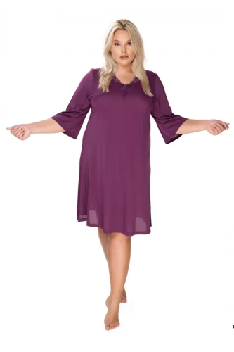 86400 Elena koszula nocna damska Mewa bakłażanowy