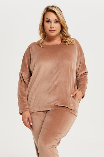 Juga Komplet Damski dł. rękaw, dł. spodnie Italian Fashion - beżowy