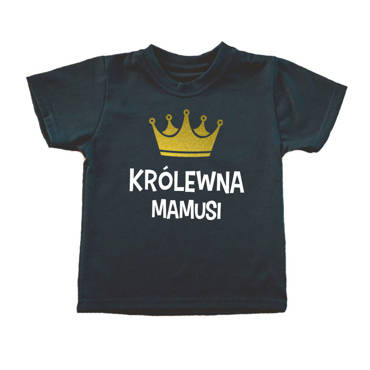 "KRÓLEWNA MAMUSI" Moocha Koszulka dziecięca czarny