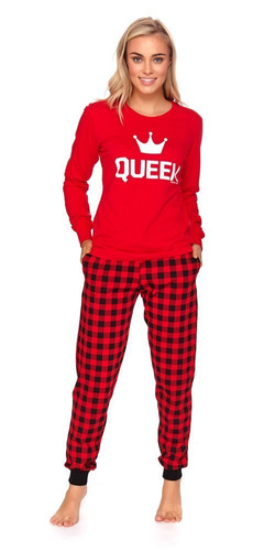 9748 Piżama Damska Doctor Nap - red