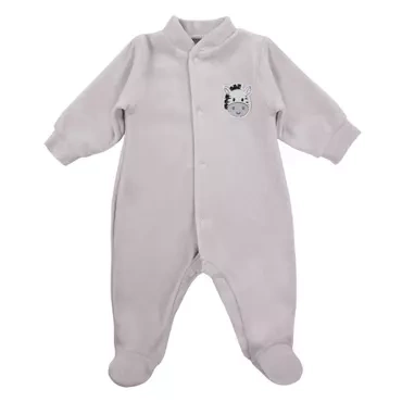 "Baby Love" Ewa Klucze Pajac welurowy z naszywką- szary