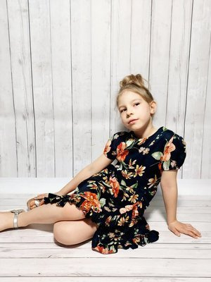 Kaja Sukienka dziewczęca Bamabrillo granatowy