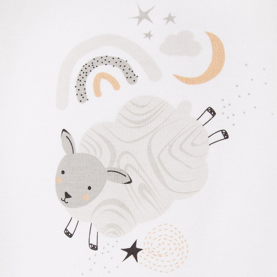 Mellow Ewa Klucze Body z długim rękawem - biały