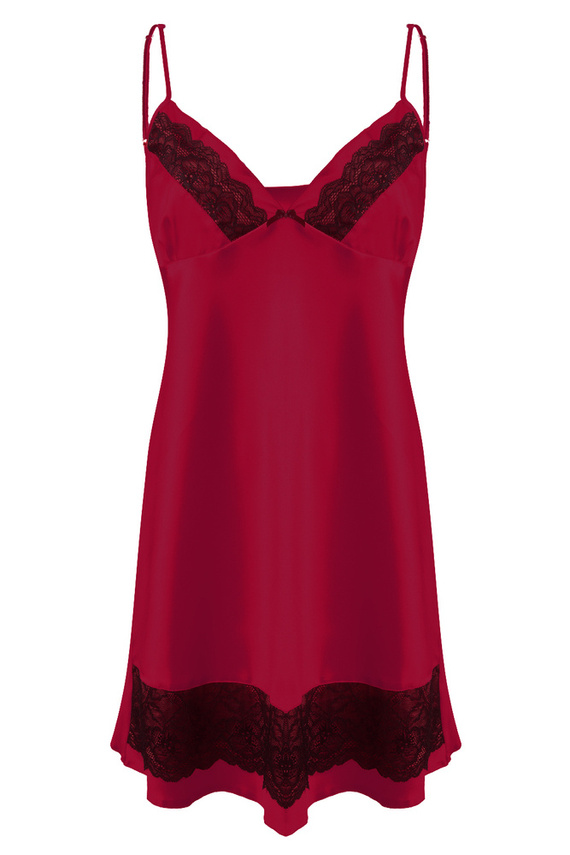 Iris Halka satynowa koszulka damska DKaren - bordo