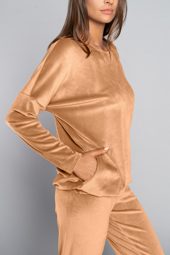 Juga Komplet Damski dł. rękaw, dł. spodnie Italian Fashion camel