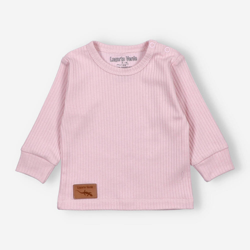 Lagarto Verde Bluzka z dzianiny prążkowej - różowy