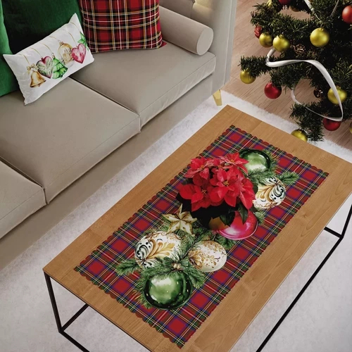 PBN274 Bombki bieżnik świąteczny Markizeta czerwony