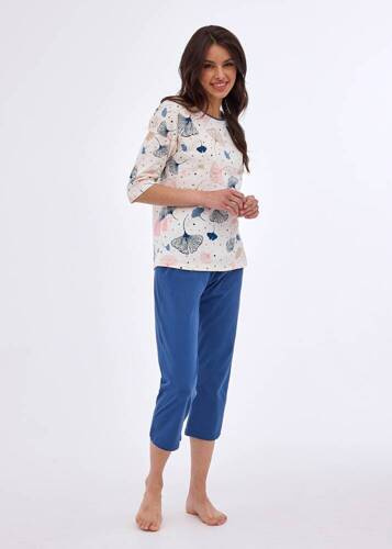 147/390 Selena Piżama damska 3/4 Cornette ecru