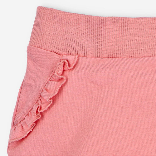 ABN-5065/KOR Śliweczki Spodnie dresowe z bawełny organicznej Nini koralowy