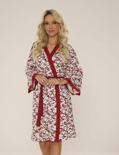 468 Mia Szlafrok damski Forex - bordowy