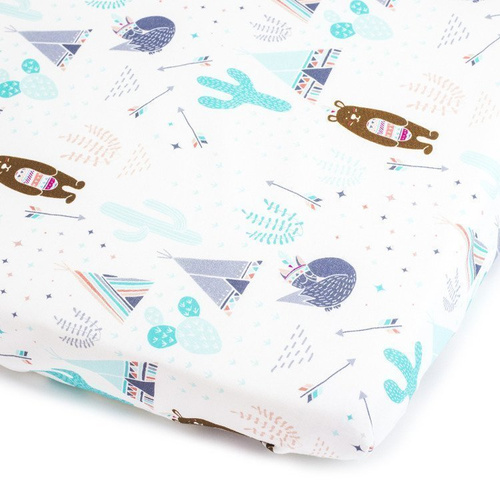 Prześcieradło z gumką Vintage Flowers- Makaszka