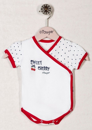 13508 Body z krótkim rękawem "WISIENKI" Nicol