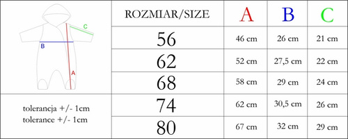 208270 Lizy Nicol Pajacyk dresowy z luną