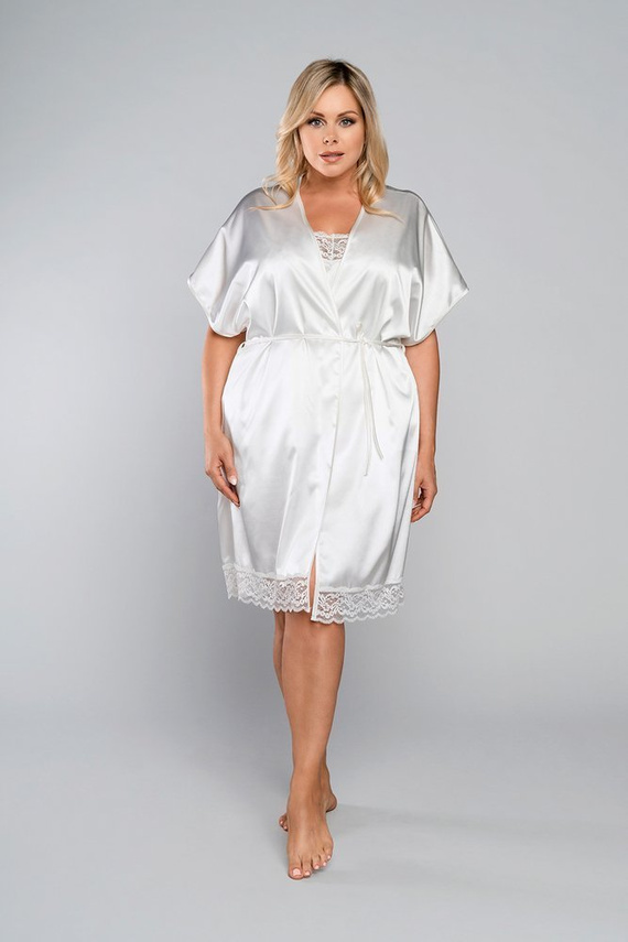 Dotyk Szlafrok krótki rękaw Italian Fashion - ecru