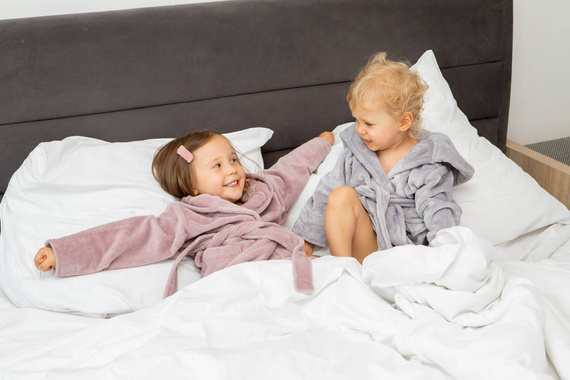 Bamboo Szlafrok dziecięcy bambusowy ByShelly - jasny szary