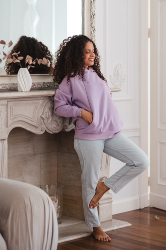 Motherhood Milk&Love bluza do karmienia oversize fioletowy
