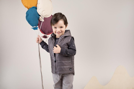 "Dreamer" Pinokio Kamizelka rozpinana dziecięca - szary