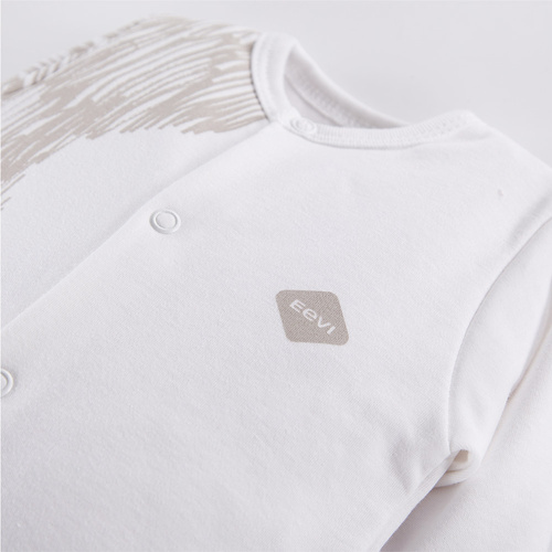 Pacific Eevi Pajac ze stópkami - biały druk