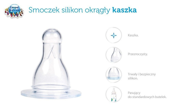 Smoczek Silikonowy Okrągły wolny Canpol Babies - 2szt.