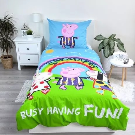 JF24 Pościel świecąca w ciemności Świnka Peppa dziecięca bawełniana Jerry Fabrics