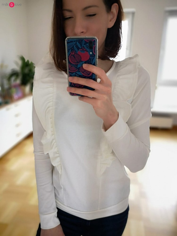 Milky Waves Milk&Love Bluzka do karmienia kremowobiały