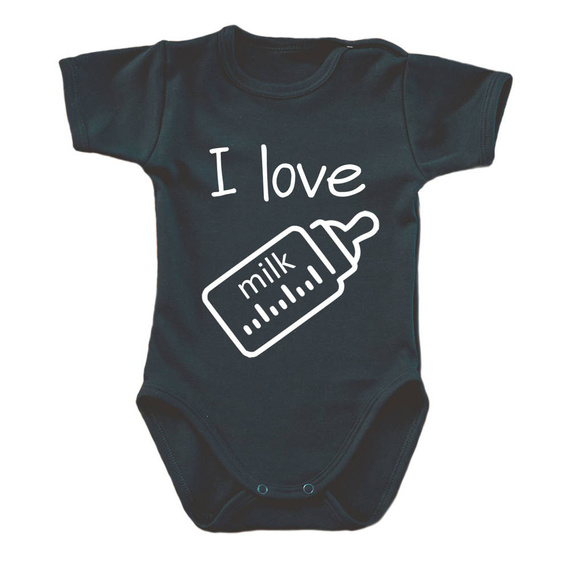 "I love milk" Moocha body krótki rękaw biały