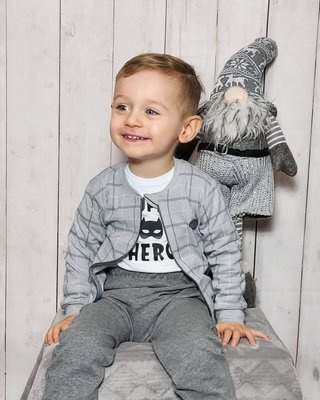 "Jaś" Bambarillo chłopięcy komplet dresowy szary