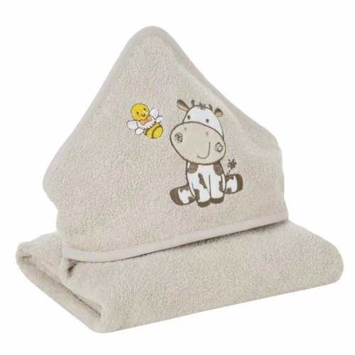 Baby 67 Krówka niemowlęce okrycie kąpielowe Eurofirany beżowy