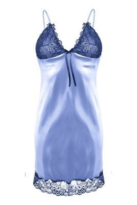 Karmen Halka satynowa koszulka damska DKaren - błękit