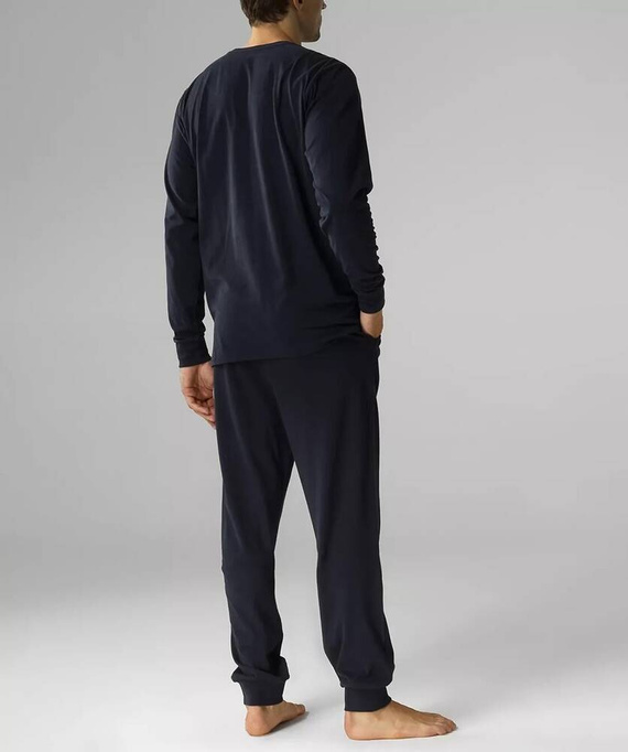 NMP-378 Piżama męska długi rękaw, Atlantic-granatowy