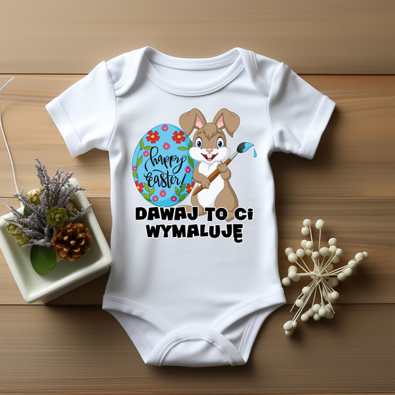 "Dawaj to Ci wymaluję" Moocha body krótki rękaw biały 