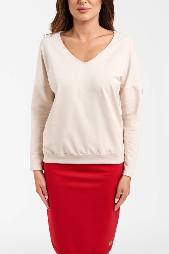 Karina spódnica damska midi Italian Fashion - czerwony