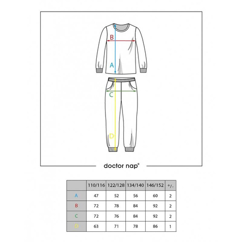 Piżama dziecięca 4311 Unisex Doctor Nap - graphite