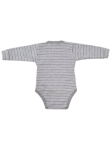 "Lines" Terjan Body rozpinane z długim rękawem - szary